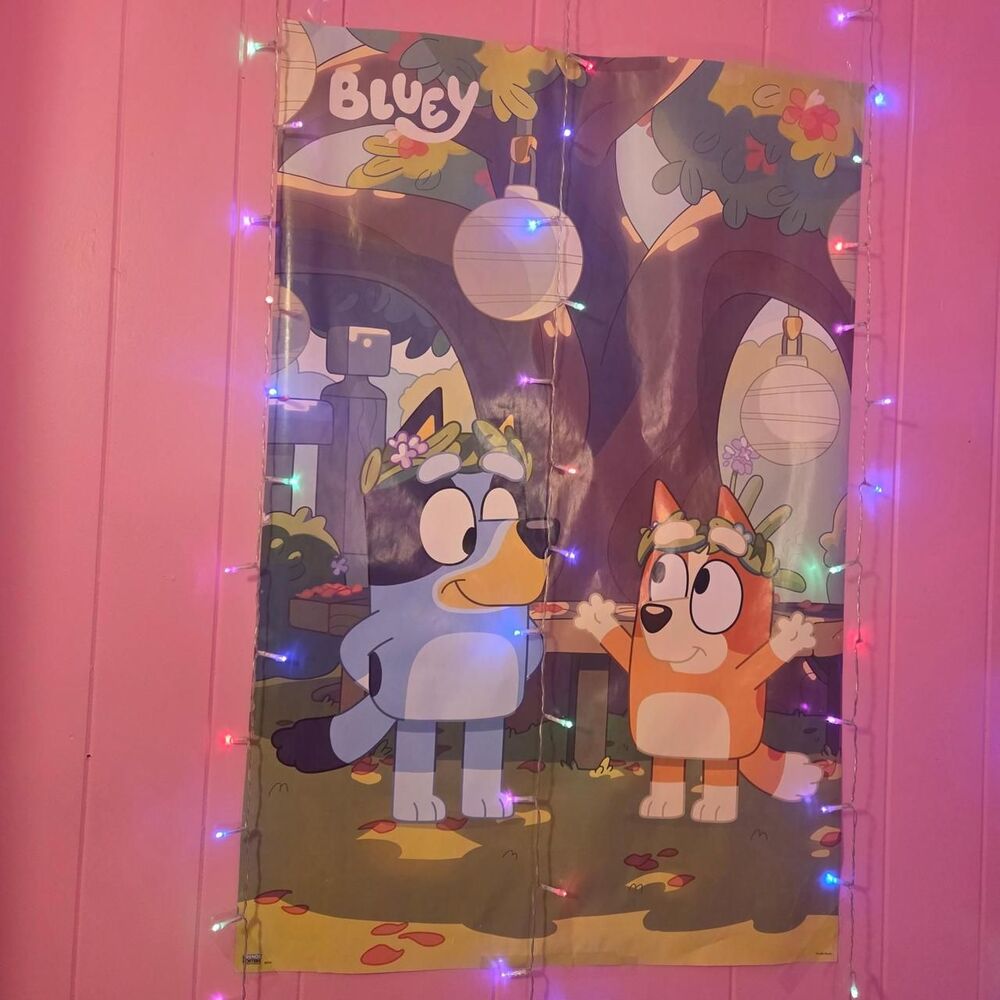 Bluey & Bingo Kids Room Wall Poster Cartoon Bedroom Decor